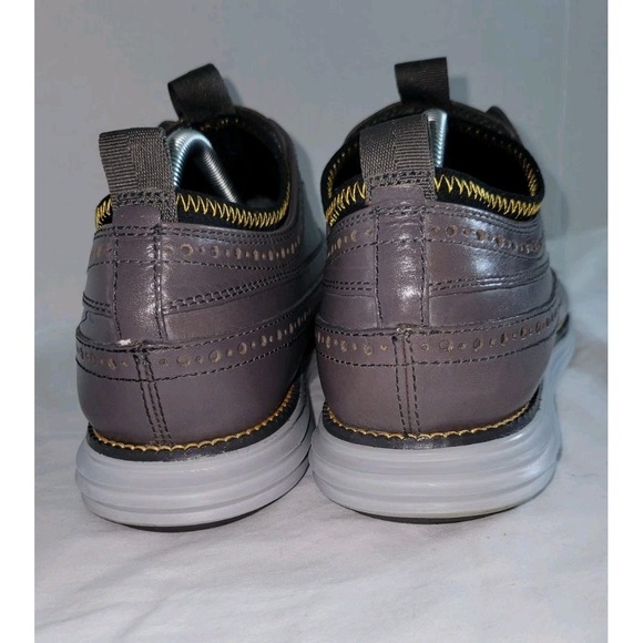 Cole Haan Mens 8M Grand Long Wingtip Novelty Oxford C24904 Grey Shoe NO LACES main image 8
